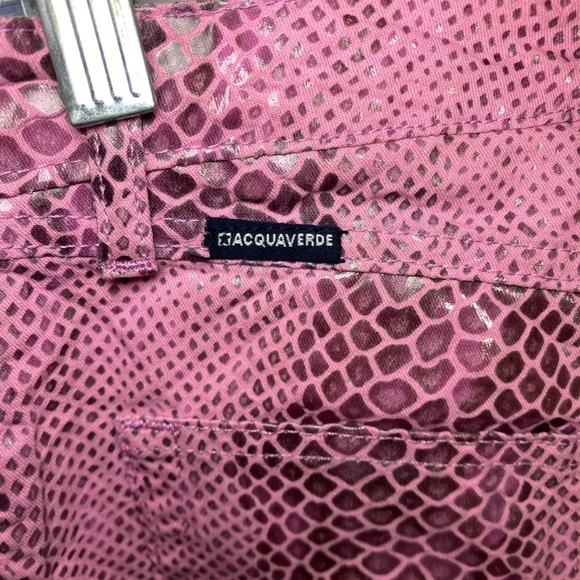 Vintage Acquaverde pink snakeskin flared pants - Picture 12 of 13